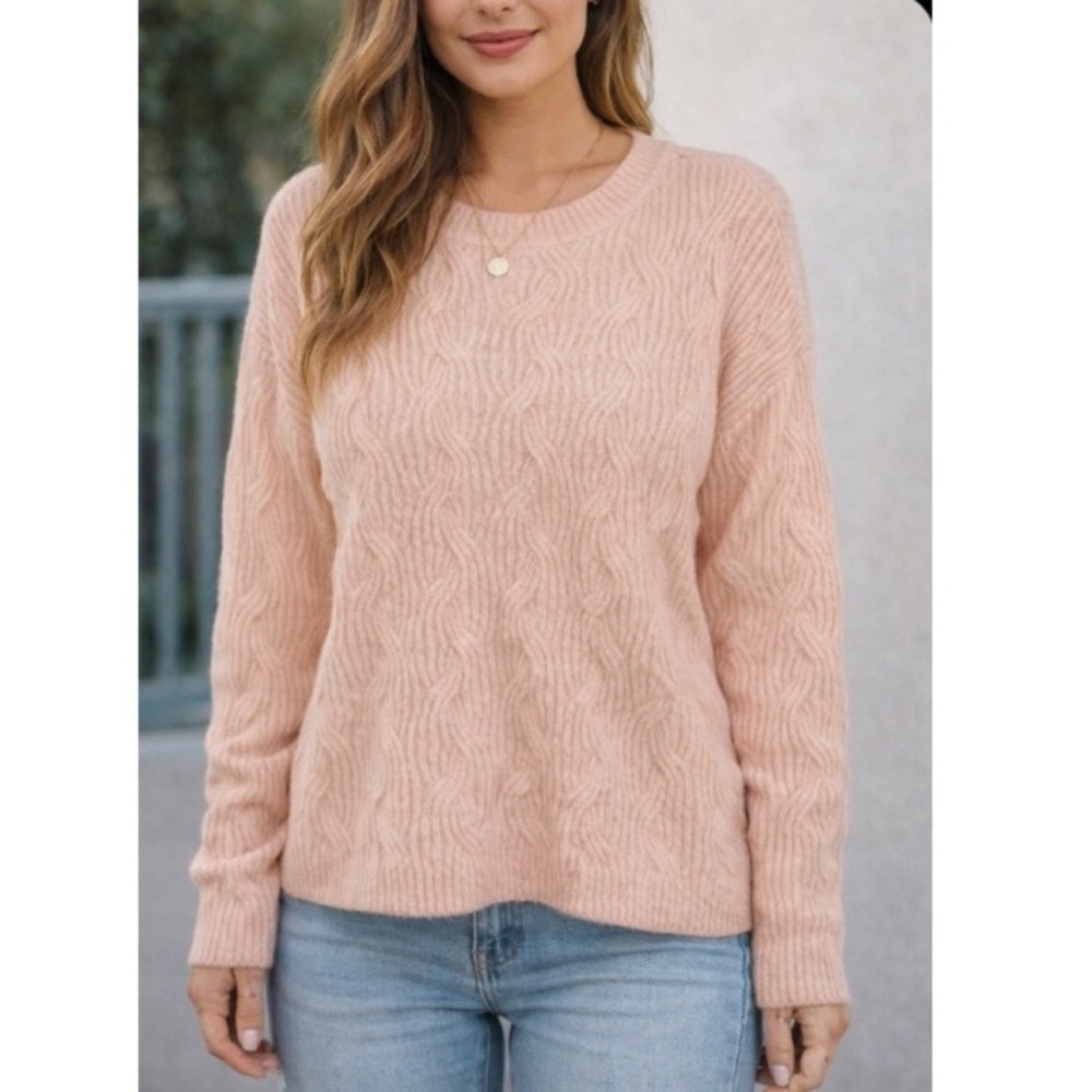🧤 ISELA Blush Pink Crewneck Sweater NWT XL